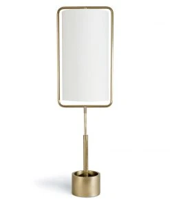 Regina Andrew Geo Rectangle Table Lamp (Natural Brass)