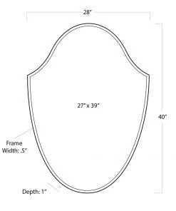 Regina Andrew Crest Mirror (Natural Brass) 13 Regina Andrew Crest Mirror (Natural Brass)