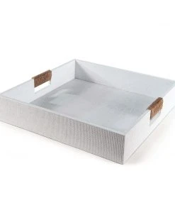 DECOR Regina Andrew Logia Square Tray Large (White)