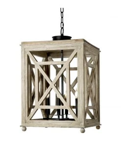 Regina Andrew Wood Lattice Lantern All Lighting