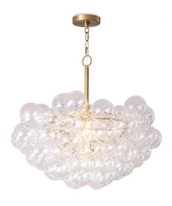 All Lighting Regina Andrew Bubbles Chandelier (Clear) Natural Brass