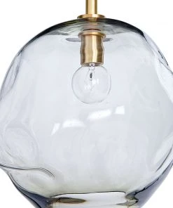 Regina Andrew Molten Pendant Large With Smoke Glass (Natural Brass)