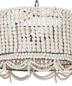 Regina Andrew Malibu Drum Pendant (Weathered White) All Lighting