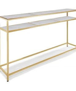 LIVING ROOM Regina Andrew Echelon Console Table (Natural Brass)