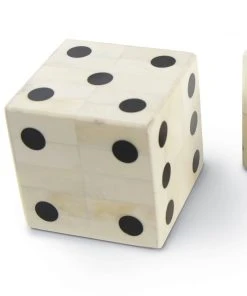 Regina Andrew Oversized Bone Gaming Dice Pair