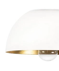 Regina Andrew Sigmund Flush Mount (White And Gold) All Lighting