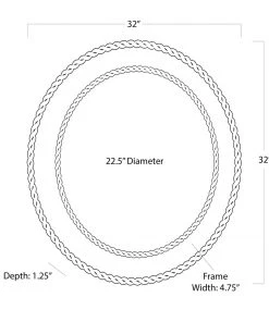 DECOR Regina Andrew Pierre Rattan Mirror