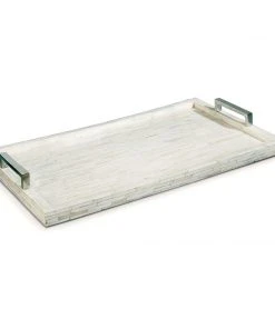 Regina Andrew White Bone And Nickel Tray