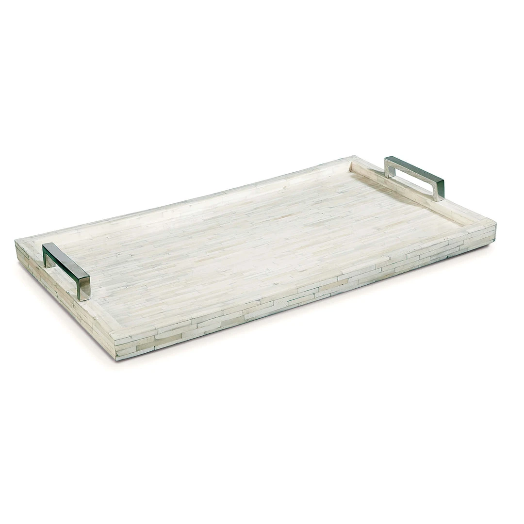 Regina Andrew White Bone And Nickel Tray 3 Regina Andrew White Bone And Nickel Tray