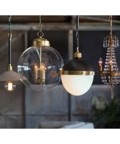 All Lighting Regina Andrew Otis Pendant Medium (Blackened And Natural Brass)