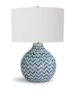 Regina Andrew Chevron Bone Table Lamp (Indigo)