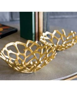 DECOR Regina Andrew Web Bowl Set Of 2 (Gilded)
