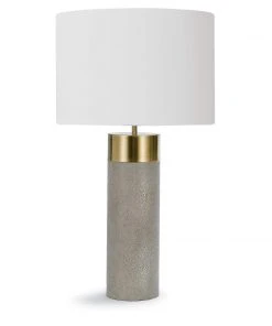 Table Lamps Regina Andrew Harlow Ivory Grey Shagreen Cylinder Table Lamp