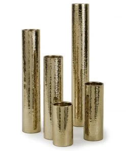 Regina Andrew Hammered Bud Vase Set (Polished Brass)