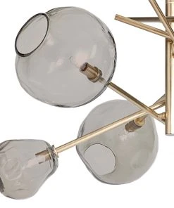 Chandeliers Regina Andrew Molten Chandelier With Smoke Glass (Natural Brass) 11 Chandeliers Regina Andrew Molten Chandelier With Smoke Glass (Natural Brass)