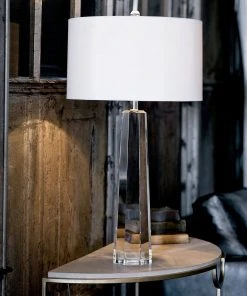 Regina Andrew Tapered Hex Crystal Table Lamp