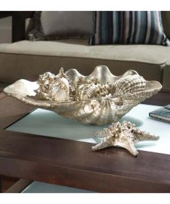 Regina Andrew Clam Shell Medium W/Small Shells (Silver) DECOR