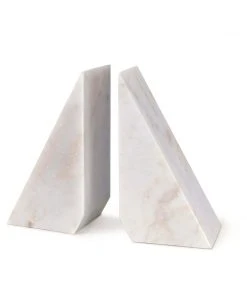 Regina Andrew Othello Marble Bookends (White) DECOR