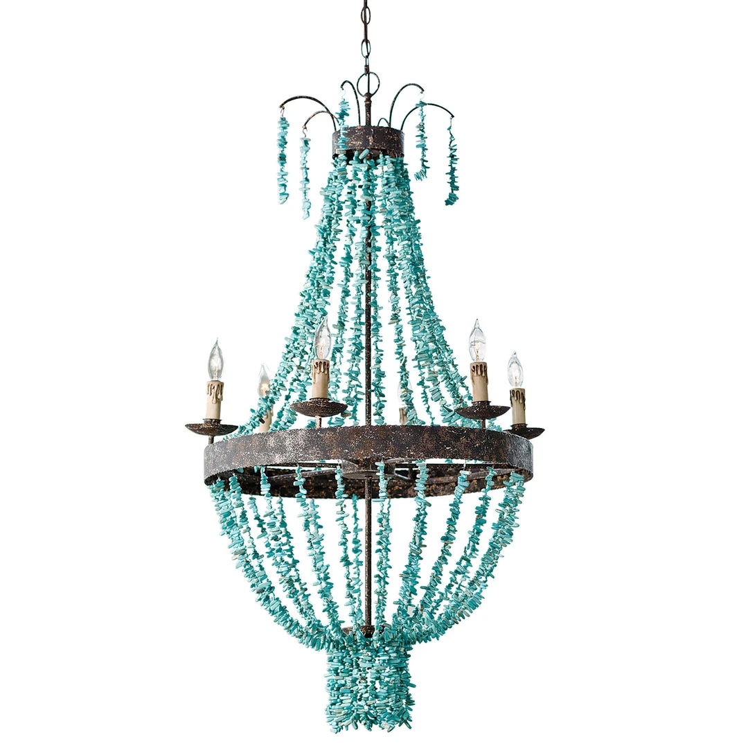 All Lighting Regina Andrew Beaded Turquoise Chandelier 3 All Lighting Regina Andrew Beaded Turquoise Chandelier