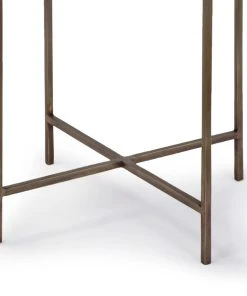 Side & End Tables Regina Andrew Bone Drum Table (Antique Brass) 9 Side & End Tables Regina Andrew Bone Drum Table (Antique Brass)