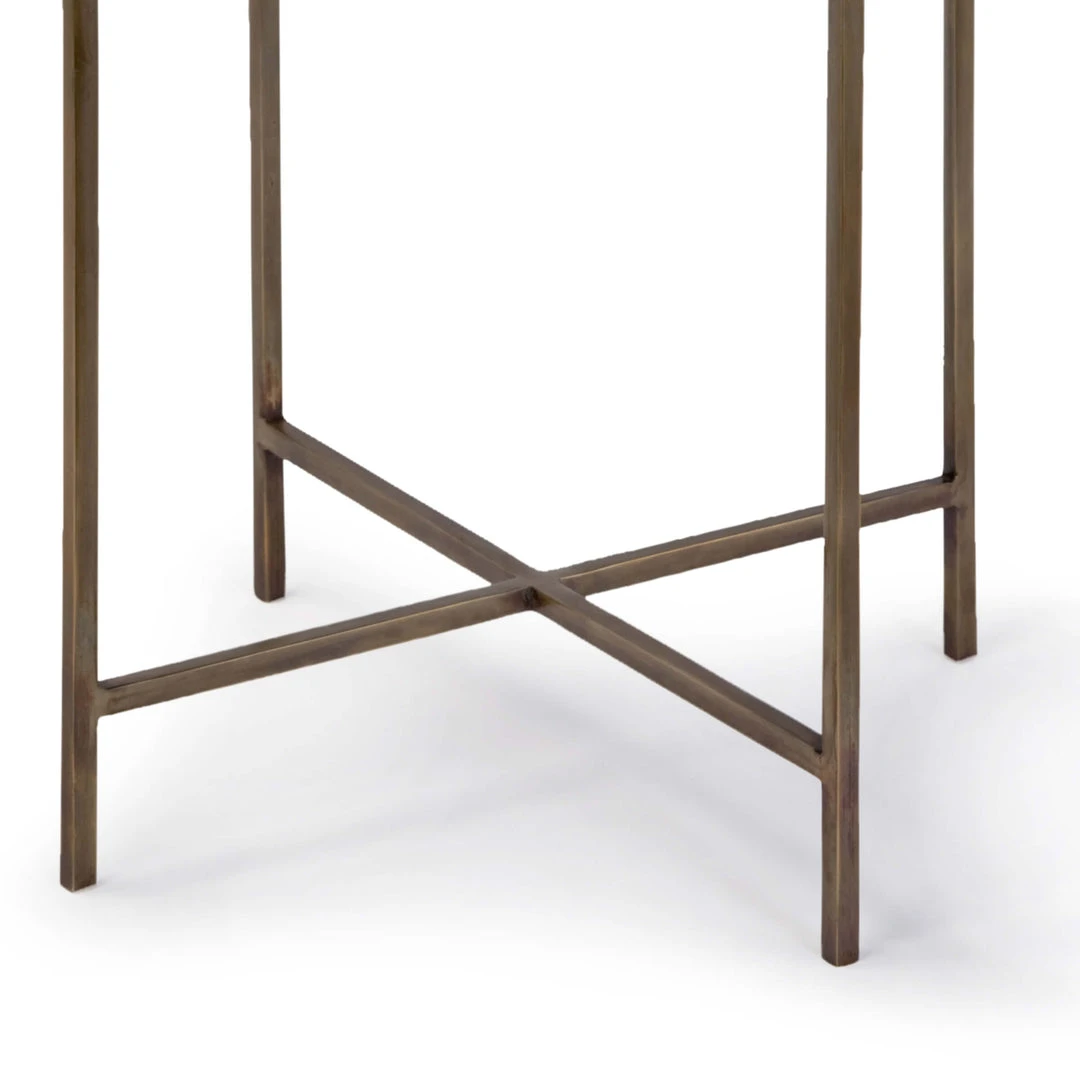 Side & End Tables Regina Andrew Bone Drum Table (Antique Brass) 6 Side & End Tables Regina Andrew Bone Drum Table (Antique Brass)