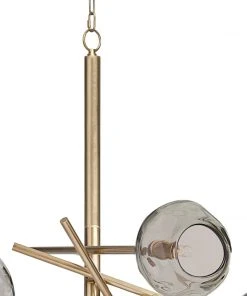 Chandeliers Regina Andrew Molten Chandelier With Smoke Glass (Natural Brass) 10 Chandeliers Regina Andrew Molten Chandelier With Smoke Glass (Natural Brass)