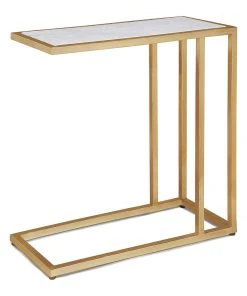 Side & End Tables Regina Andrew Echelon Sofa Hugger Table (Natural Brass)