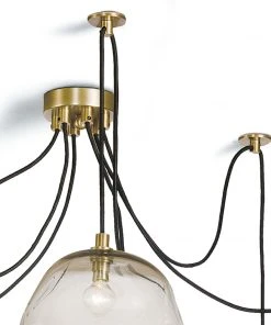 Regina Andrew Molten Spider Large With Smoke Glass (Natural Brass) 8 Regina Andrew Molten Spider Large With Smoke Glass (Natural Brass)