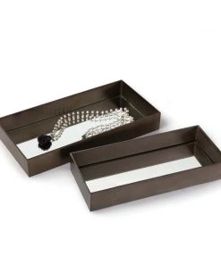 DECOR Regina Andrew Rectangle Metal Tray Set (Steel)