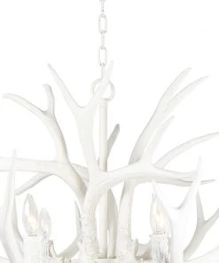 Regina Andrew Antler Chandelier (White) All Lighting