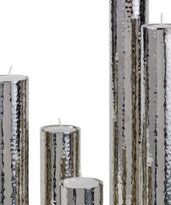 Regina Andrew Hammered Bud Vase Set (Polished Nickel) DECOR