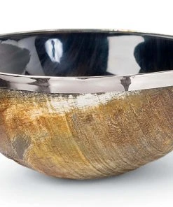 DECOR Regina Andrew Polished Horn And Brass Bowl