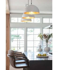 Regina Andrew Sigmund Pendant Small (White And Gold)