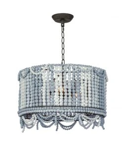 Regina Andrew Malibu Drum Pendant (Weathered Blue)