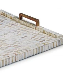 Regina Andrew Multi-Tone Bone And Brass Tray 13 Regina Andrew Multi-Tone Bone And Brass Tray