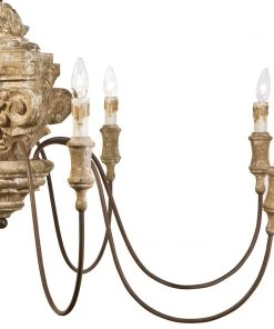 All Lighting Regina Andrew Wood Carved Chandelier