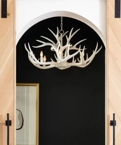 Regina Andrew Antler Chandelier (White) All Lighting
