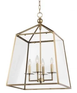 Regina Andrew Cachet Lantern (Natural Brass) All Lighting