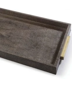 DECOR Regina Andrew Rectangle Shagreen Boutique Tray (Vintage Brown Snake)