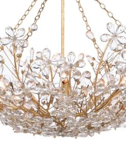 All Lighting Regina Andrew Cheshire Basin Chandelier (Gold Leaf)