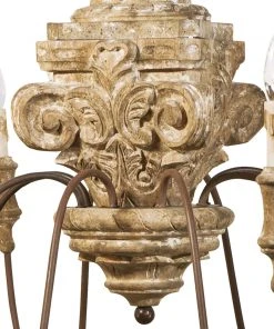 All Lighting Regina Andrew Wood Carved Chandelier