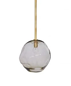 Regina Andrew Molten Pendant Large With Smoke Glass (Natural Brass)