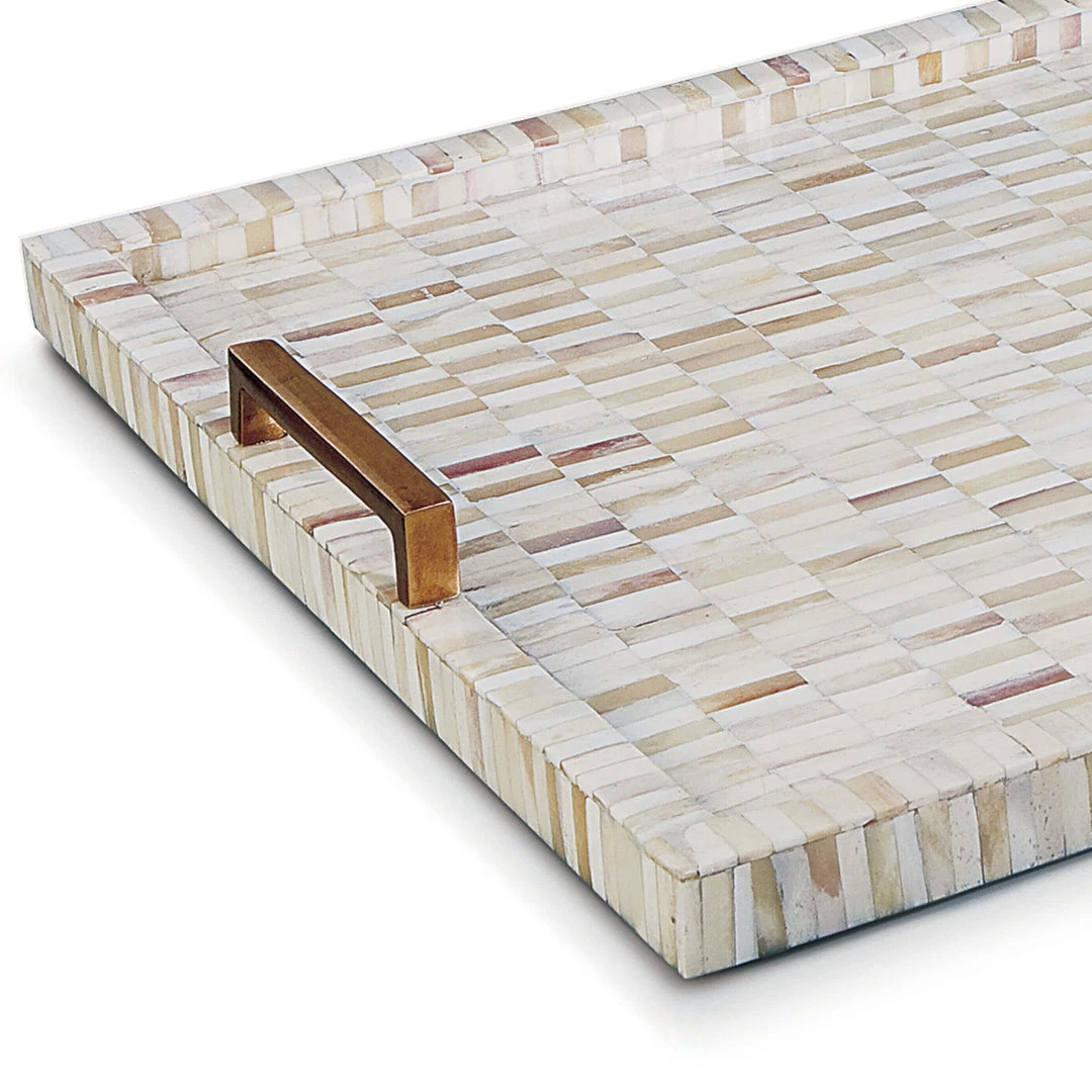 Regina Andrew Multi-Tone Bone And Brass Tray 6 Regina Andrew Multi-Tone Bone And Brass Tray