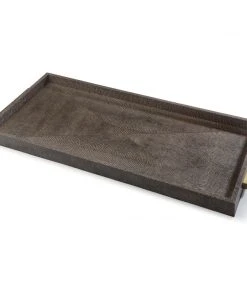 DECOR Regina Andrew Rectangle Shagreen Boutique Tray (Vintage Brown Snake)