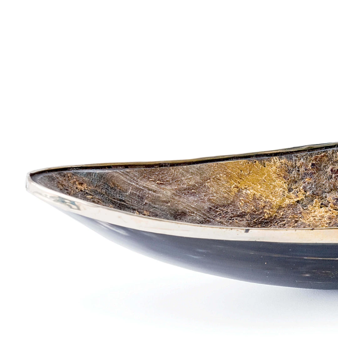 Regina Andrew Elongated Horn Dish With Brass Trim DECOR 4 Regina Andrew Elongated Horn Dish With Brass Trim DECOR