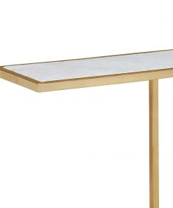 Side & End Tables Regina Andrew Echelon Sofa Hugger Table (Natural Brass)