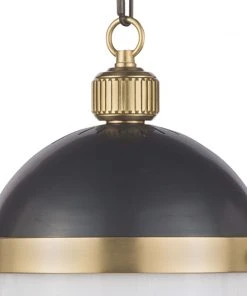 All Lighting Regina Andrew Otis Pendant Medium (Blackened And Natural Brass)