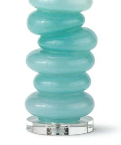 Regina Andrew Stacked Pebble Glass Table Lamp (Aqua)