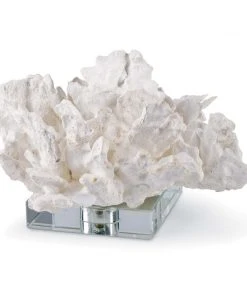 DECOR Regina Andrew Flower Coral On Crystal Base (White)