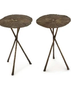 Regina Andrew Lotus Table Small (Set Of 2) Antique Brass LIVING ROOM